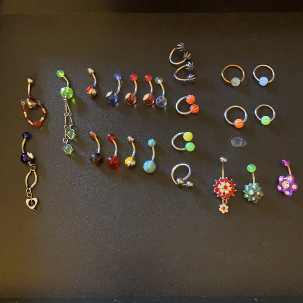 24 Pierced Belly button rings